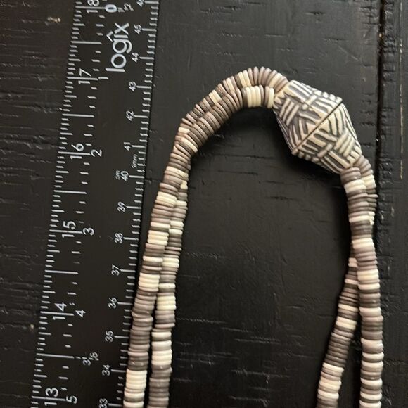 Disc Long Double Layer Boho Western Coconut Shell Necklace - Picture 11 of 11